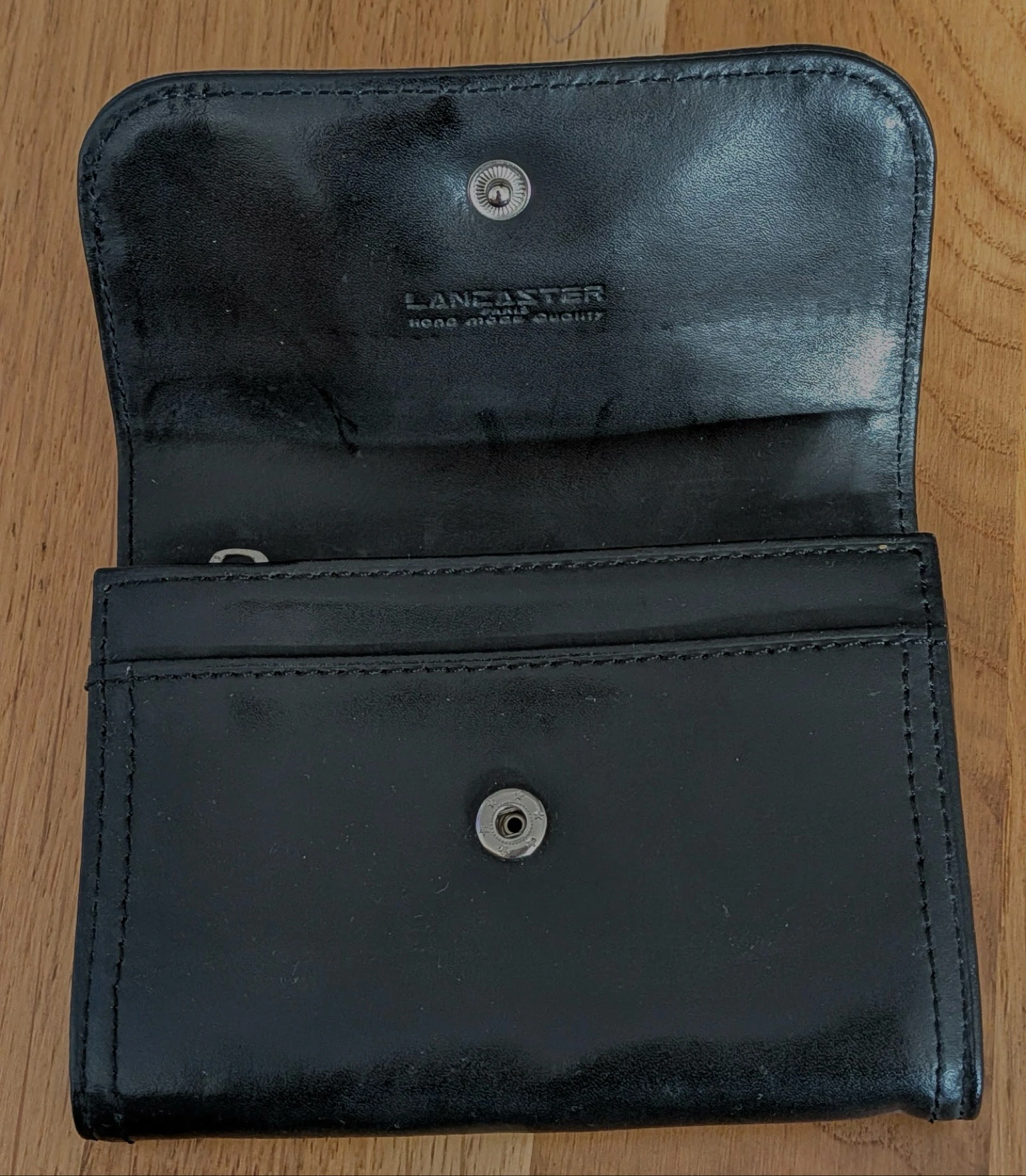 Porta-moedas Lancaster preto em couro vintage 💝 – photo 3